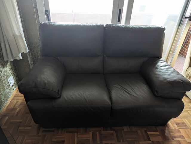 Sofá de piel auténtica 2 plazas