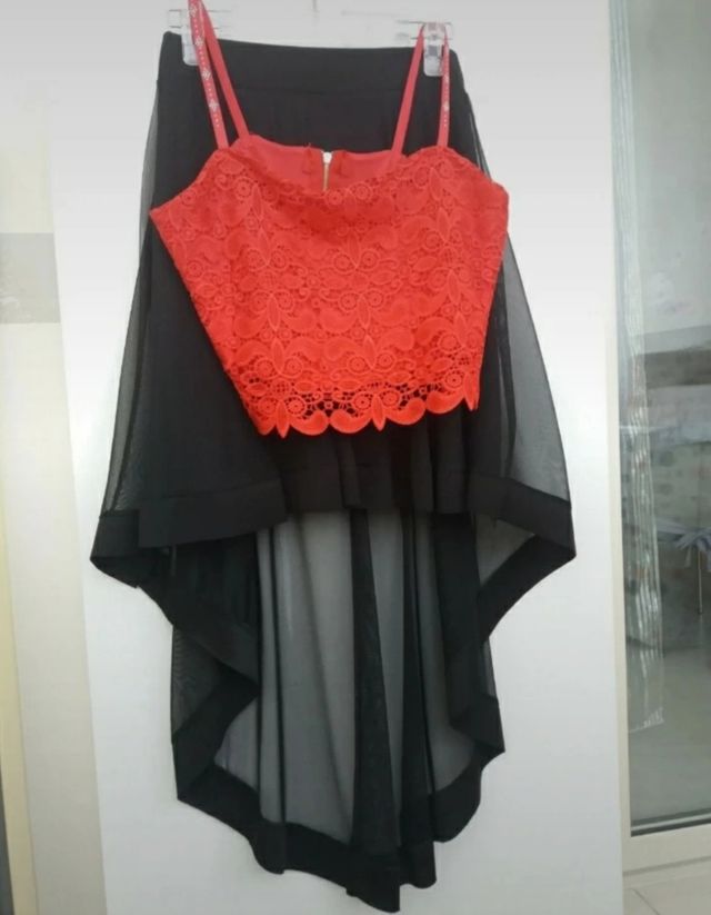 Completo spezzato in pizzo e tulle🌺