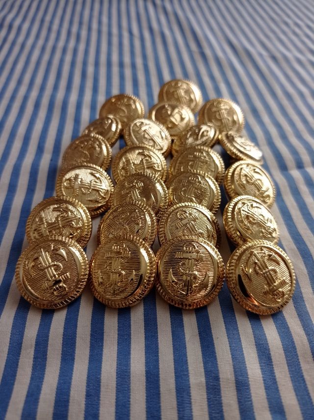 set num 23 bottoni navy plastica