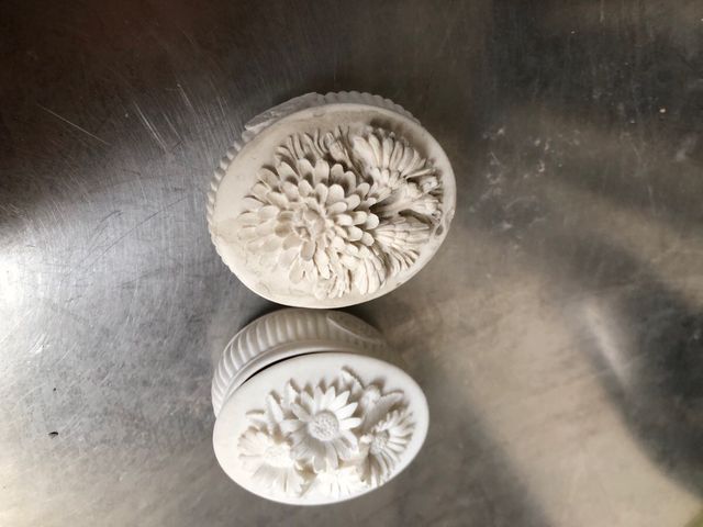 Cajitas flores marmolina