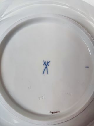 Plato decorativo dorado porcelana MEISSEN