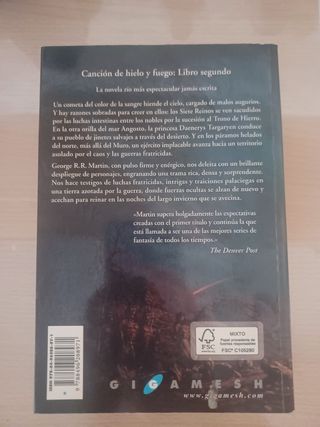 Libro Juego de Tronos "Choque de Reyes"