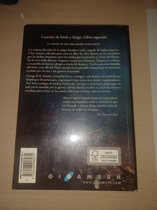 Libro Juego de Tronos "Choque de Reyes"
