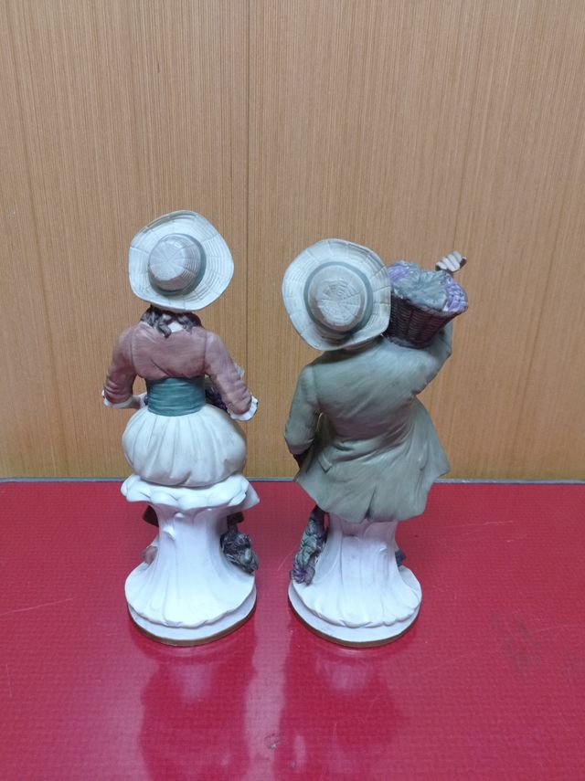 Lote de Figuras Pareja de vendimiadores 