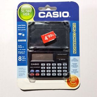 ✅CASIO SL-160VER CALCULADORA SOLAR Y PILAS DE TAPA