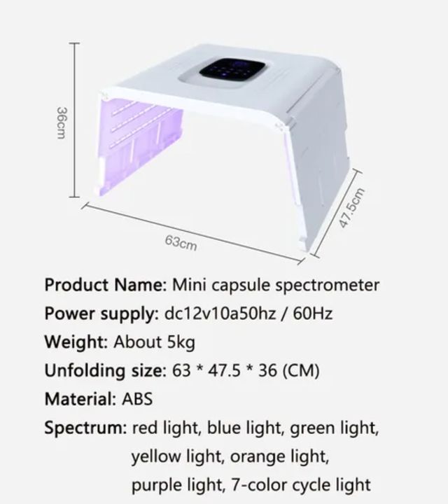Dispositivo de terapia de luz de 6 colores cuerpo
