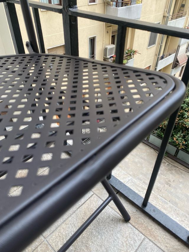 Sedia pieghevole in ferro color antracite