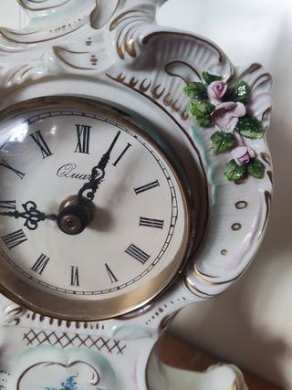 Reloj de sobremesa vintage porcelana SITZENDORF