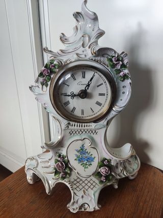 Reloj de sobremesa vintage porcelana SITZENDORF