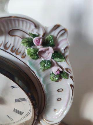 Reloj de sobremesa vintage porcelana SITZENDORF