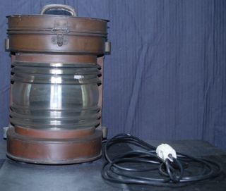 lampara farol maritima nautica antigua