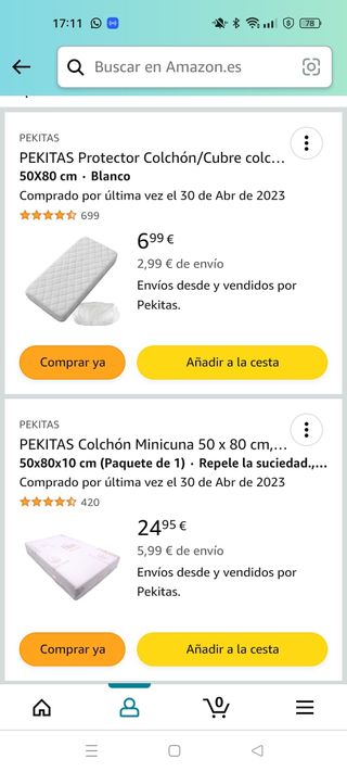 Colchón minicuna 