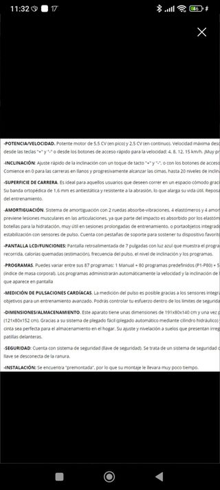 Cinta de correr y andar 