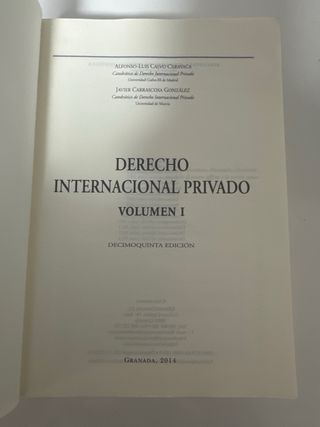 Derecho Internacional Privado