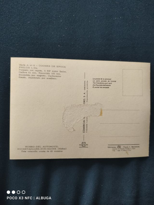 20 Postales. Colección coches de época.