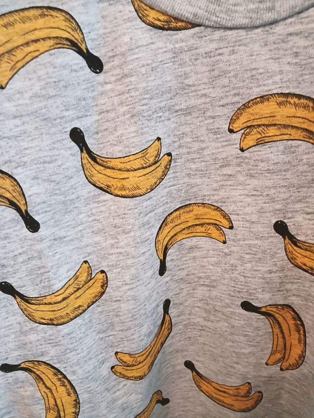 Camiseta plátano canarias gris