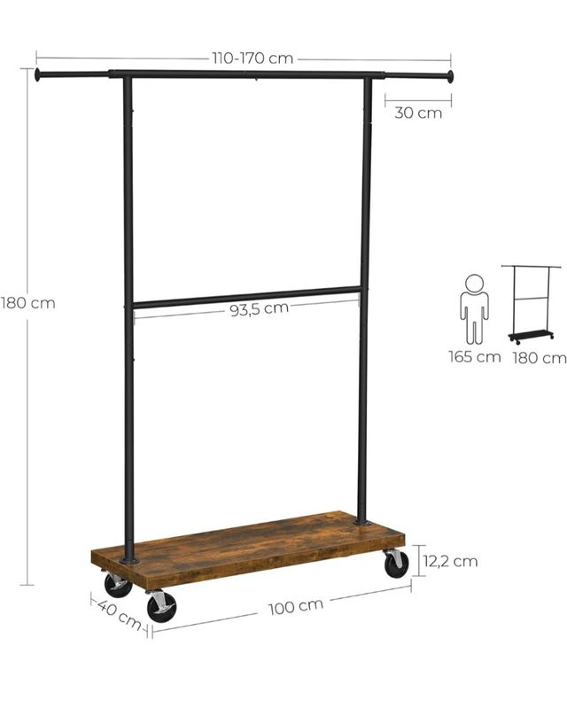Percheros burro ruedas