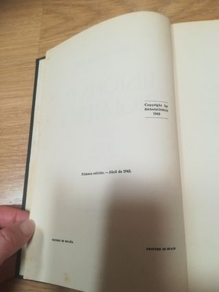Libro Historia de Inglaterra de 1943