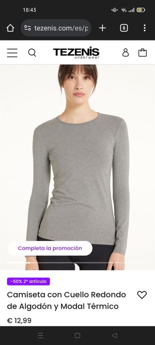 Camisetas térmicas Tzenis.
