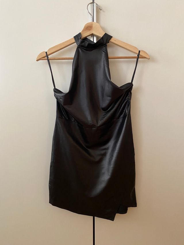 Vestido corto negro ajustado S