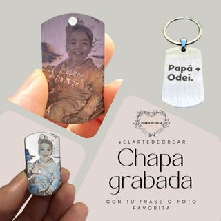 Chapa grabada con tu foto