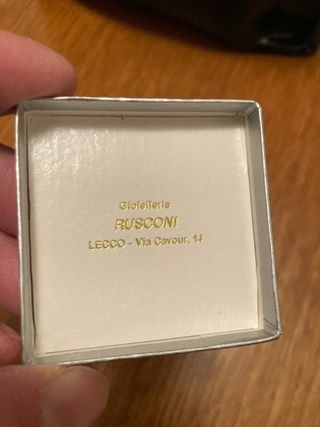 Pera in argento con foglia dorata