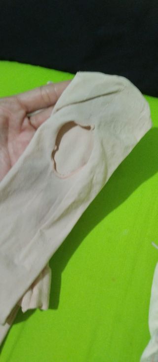 Puntas de ballet suaves y medias rosas