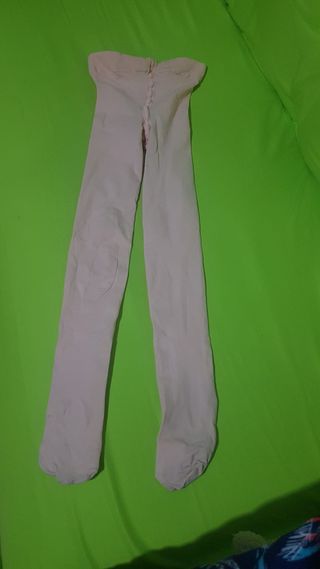 Puntas de ballet suaves y medias rosas