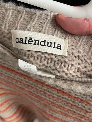 Jersey lana naranja y arena 