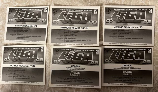 Lote 68 cromos Liga Este 07-08