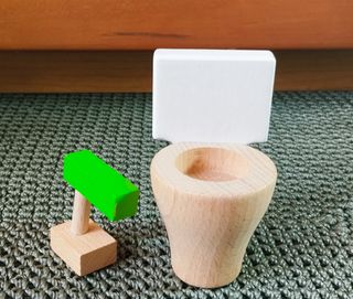 Muebles de madera para casas de muñecas