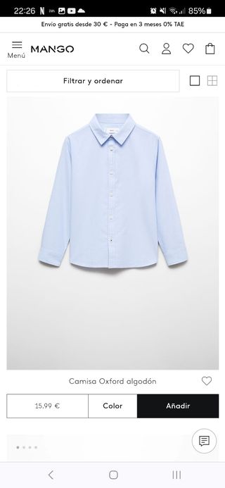 America y camisa niño comunión 