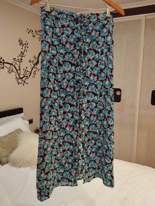 Falda midi estampada 