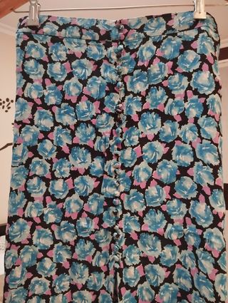 Falda midi estampada 