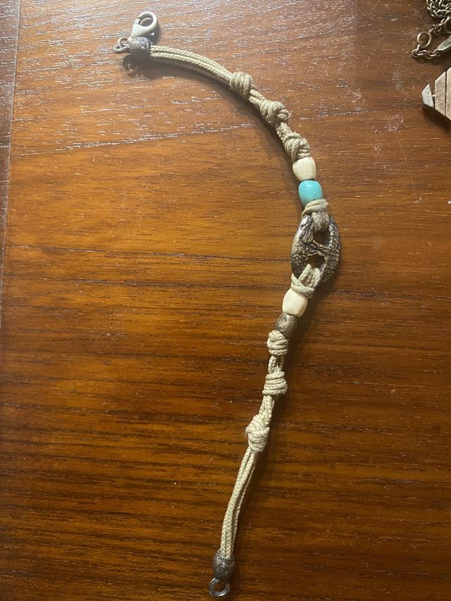 Pulsera plata de palo