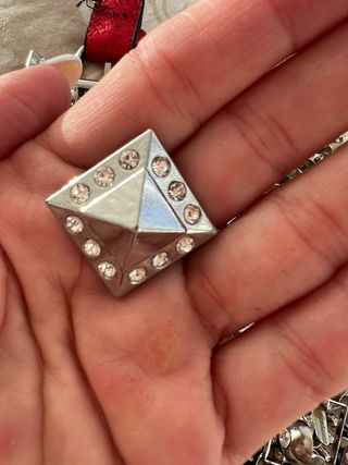 Lotto borchiette brillantini