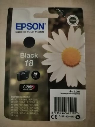 Cartucho tinta nuevo Epson Black 18