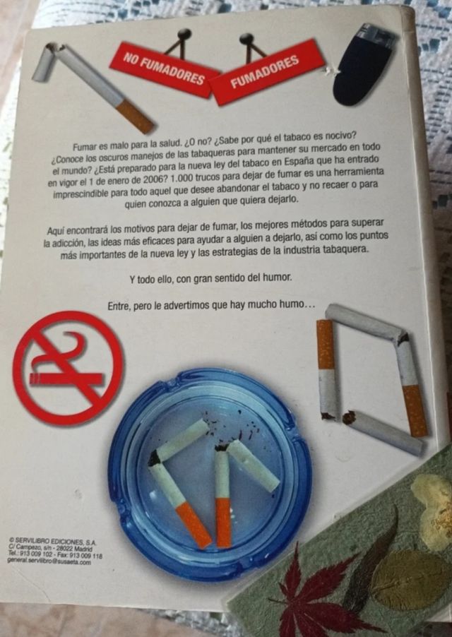 LIBRO PARA DEJAR DE FUMAR 1000 TRUCOS