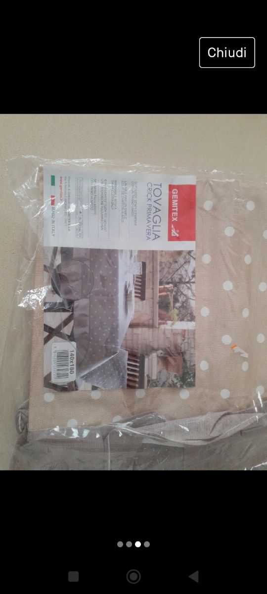 Tovaglia plastificata