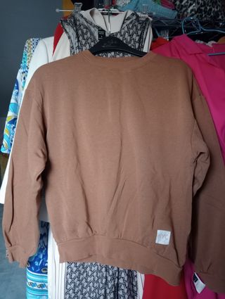 Sudadera marrón unisex niño 12-14 