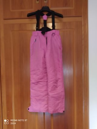 Pantalón rosa T.6/8 nieve