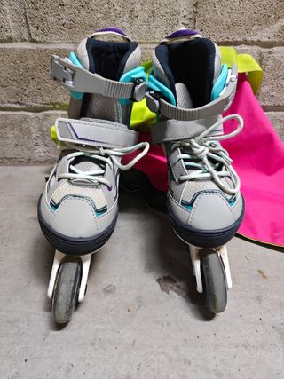 Patines linea Oxelo Roller gris claro,talla 35-38