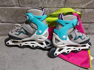 Patines linea Oxelo Roller gris claro,talla 35-38