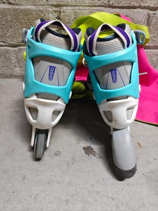 Patines linea Oxelo Roller gris claro,talla 35-38