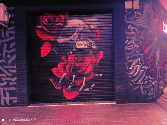 PERSIANAS a color_ pintura mural GRAFFITI y CARTEL