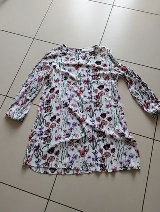 Abito manica lunga fiori