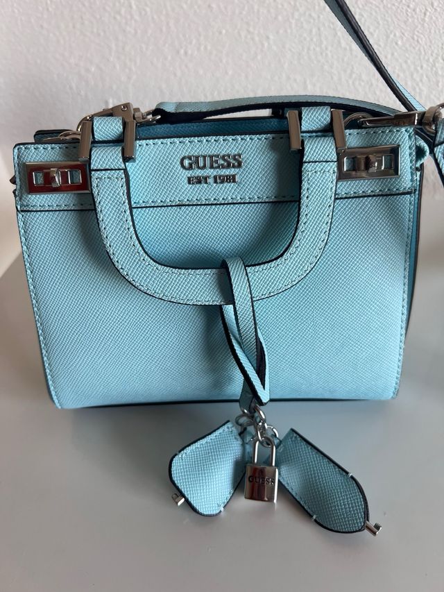 Bolso guess azul turquesa