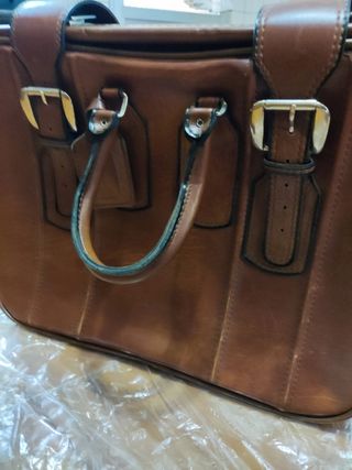 Bolso Mano Viaje Retro Cuero