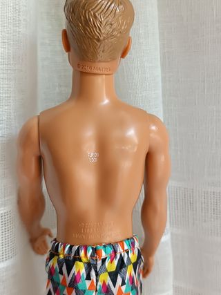 Barbie FJF09- Beach con Costume Stampato Colorato