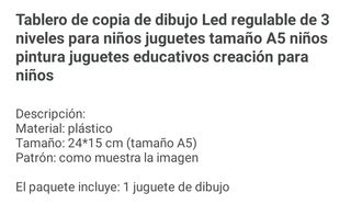 Tableta de luz para dibujo